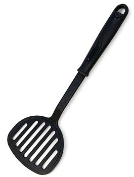 Лопатка для жарки кухонная пластиковая цвет графит 8034