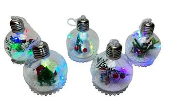 Шар 1шт д8см Светится,игрушка внутри А-8 1/12/216