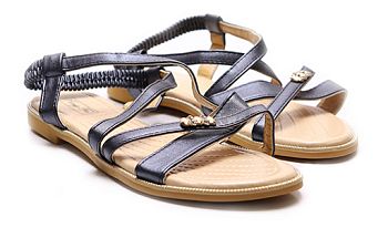 Босоножки женские. Peng Fei F9-1 кожа черные 10пар Босоножки женские. Peng Fei F9-1 кожа черные 10пар