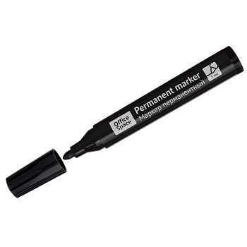 Маркер перманентный OfficeSpace Contact 3мм черный 12 штук