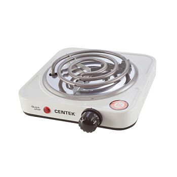 Плита электрическая Centek CT-1508 одноконфорочная, ТЭН 140мм 1000Вт белая