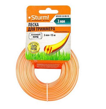 Леска для триммера 3мм*15м круг,армированная