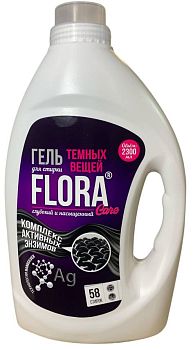 Гель для стирки Flora Black 2,3л для темного белья/6шт