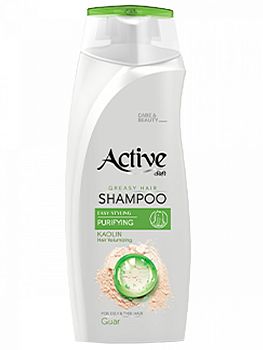 Шампунь ACTIVE Иран Care&beauty С коалином и гуаром д/обьема 350мл Green (9228) 1/12
