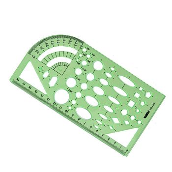 Линейка офицерская с трансп.18см цветн МС-2161