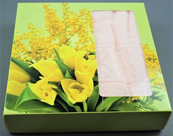 Полотенце мах. 70*120 персиковый цв.104 по 1шт. Донецкая Мануфактура 350г/м2 