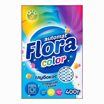 Порошок стиральный Флора автомат-color ( коробка )400гр/24шт