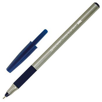 Ручка шариковая  BRAUBERG i-Stick point 0,35мм синяя,корпус серый 144021