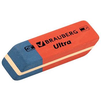 Ластик BRAUBERG "Ultra" набор 6шт красно-синие,натур.каучук