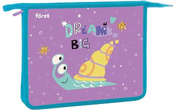 Папка для тетрадей 1 отделение  А5 Forst "Snail dream" 240*205*40 пластик на молнии 50316