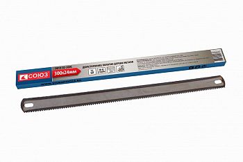 Полотно двухстороннее 300мм,закал,мет 24TPI,дер 8TPI СОЮЗ 9019-02-300С