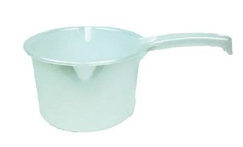 Ковш 1,6л с 2-мя носиками для слива (перламутровый белый) ОНЕСТ КВП1,6-01