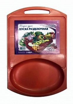 Доска разделочная пластмассовая с лотком RE-231 1/32