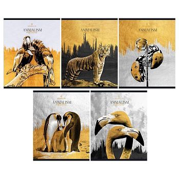 Тетрадь 48 листов клетка "Животные" 56410 5шт