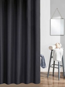 Штора для ванной 180*180см. полиэстер. цвет черный Арт. 5762 Штора для ванной 180*180см. полиэстер. цвет черный Арт. 5762