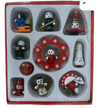 Набор деревянных игрушек 3см 10шт YW319 1/180