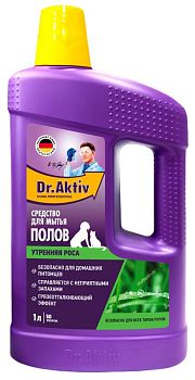 Средство для полов Dr.Aktiv для домов с питомцами утренняя роса 1л/8