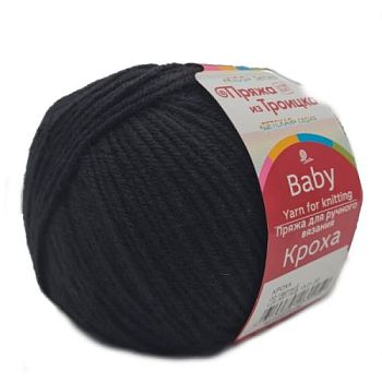 Пряжа Кроха 02 - Черный(в уп.10шт) Пряжа Кроха 02 - Черный(в уп.10шт)