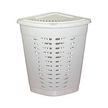 Корзина для белья 45 литров угловая (слон кость) М1364 1/6