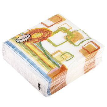 Салфетки бумажные DESNA DESIGN "Нежность" 24*24 1-слойные 40листов/32шт