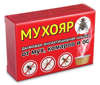 Мухояр Дымовая шашка 50г от мух, комаров и ос ВХ 1/40