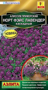 Цветы Алиссум Норт фэйс лавендер каскадный ц/п Аэлита*29