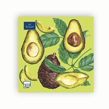 Салфетки бумажные DESNA BOUQUET "Авокадо" 33*33 3-слойные 20листов/12шт
