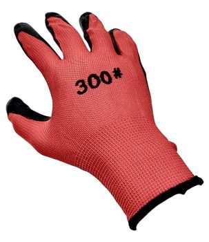 Перчатки Капрон черный Красные 4908 600/12пар