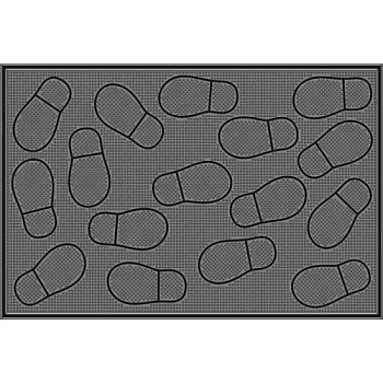 Коврик резиновый 60*90 "Следы" черный Коврик резиновый 60*90 "Следы" черный