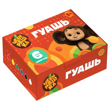 Гуашь  6 цветов "Чебурашка" картон 17,5мл /1 ГКЧБ_53007