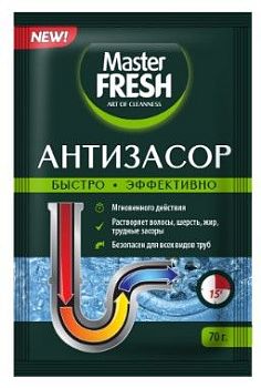 Средство для труб от засоров Master FRESH порошок PRO-EXPERT 70гр 1/12