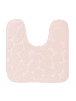 Коврик для туалета 50*50см Камни Milky молочный 1/40 S006