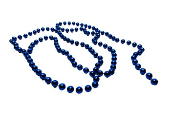 Бусы новогодние Бусинки 1см*1,5м YW904 24/288