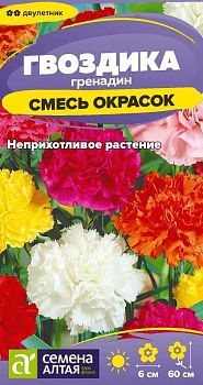 Цветы Гвоздика гренадин смесь/Сем Алт/цп 0,1 гр. двулетник (2028)
