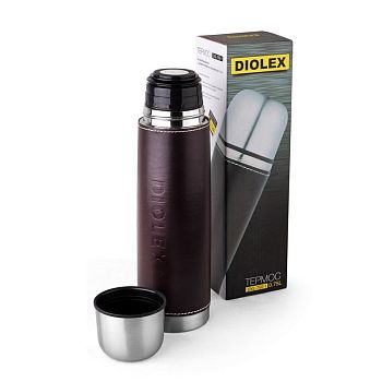 Термос 0,5л Diolex с кожаной вставкой DXL-500-1 1/24