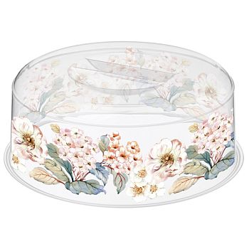 Крышка для СВЧ-печи Д-250мм Bergamo Homver с декором бесцветный 1598