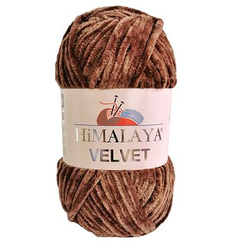 Пряжа VELVET 90066 т. коричневый (в уп.5шт)