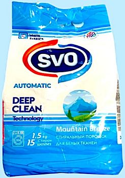 Порошок стир SVO Горный Бриз белый 1,5кг (8666) 1/12
