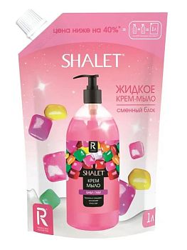 Мыло жидкое крем SHALET Бабл Гам дойпак 1л (6788) 1/8