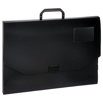 Папка - портфель 1 отделение OfficeSpace А3 черная 900 мкм 363212