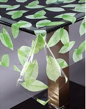 Клеенка MIRAGE прозрачная с печатью 1,37м*0,10мм*23 092В