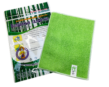 Салфетка "Волшебная" универсальные вискоза (удаляет жир без моющих средств)