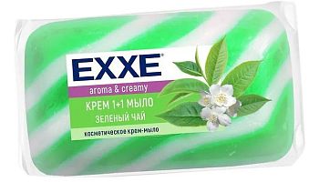 Мыло туалетное - крем косметическое EXXE "Зеленый чай" 90г, 1 шт (кор) 1/36