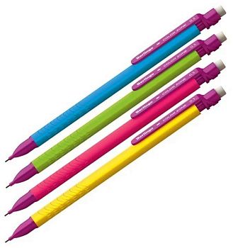 Карандаш чернографитный Berlingo Color механ. 0,5мм  с ластиком ассорти 12071