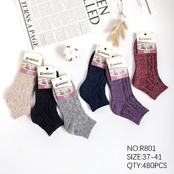 Носки Ж. вязан. шерсть кор. Pesail 801 12/480