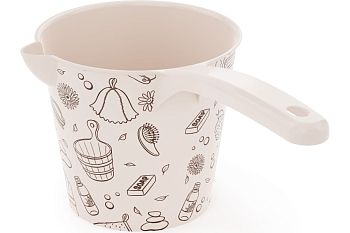 Ковш 1,5 литра Русская банька, со сливом М8393 1/28