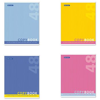 Тетрадь 48 листов клетка "Один цвет" BRAUBERG картонная обложка 10шт 401867