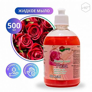 Мыло жидкое Wikky Роза 500мл/12шт