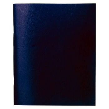 Тетрадь 48 листов клетка STAFF бумвинил синий с полями скоба 1/10 403414