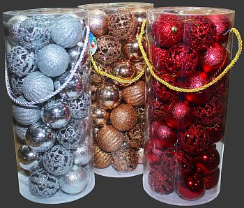 Шар Туба 35шт д6см Глянец,блестки СА-606 1/16